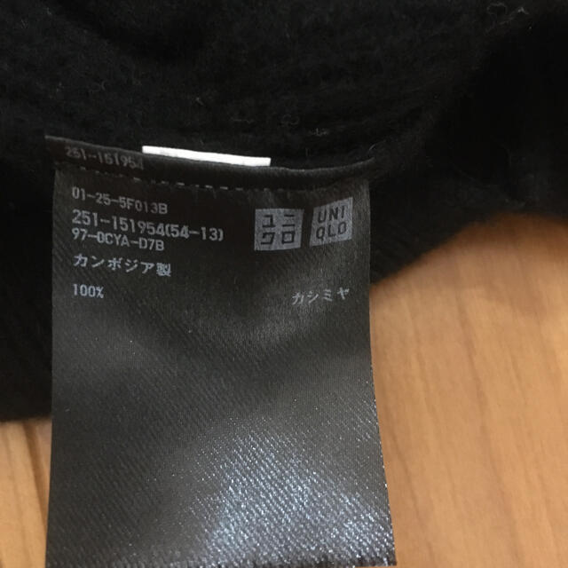 UNIQLO(ユニクロ)のユニクロ　カシミヤ　タートルネック　M 黒 レディースのトップス(ニット/セーター)の商品写真