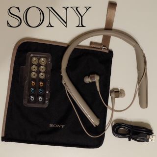 ソニー(SONY)のSONY ワイヤレスイヤホン WI-1000X ソニー シャンパンゴールド(ヘッドフォン/イヤフォン)