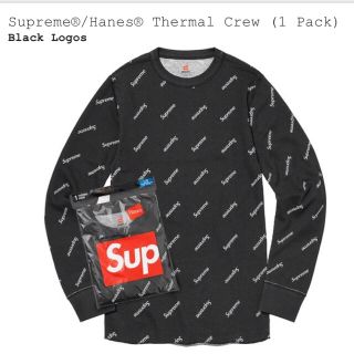 シュプリーム(Supreme)の【XL】Supreme®︎/Hanes®︎ Thermal Crew Black(Tシャツ/カットソー(七分/長袖))