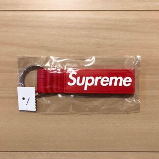 シュプリーム(Supreme)のシュプリーム　Webbing Keychain 赤と黒(キーホルダー)