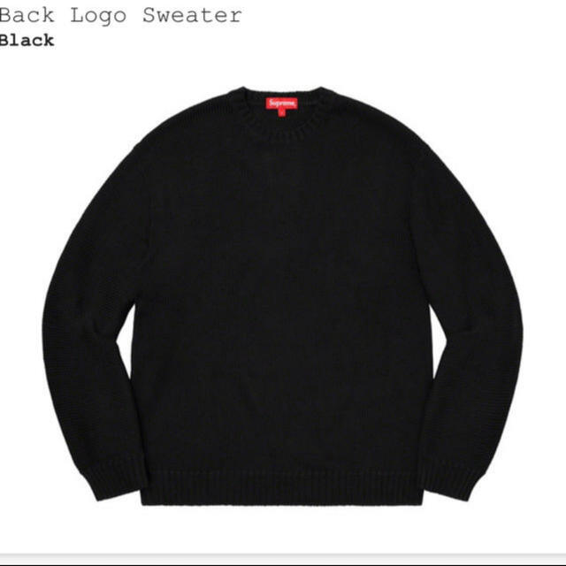 Supreme(シュプリーム)のSupreme Back Logo Sweater Black Large  メンズのトップス(ニット/セーター)の商品写真