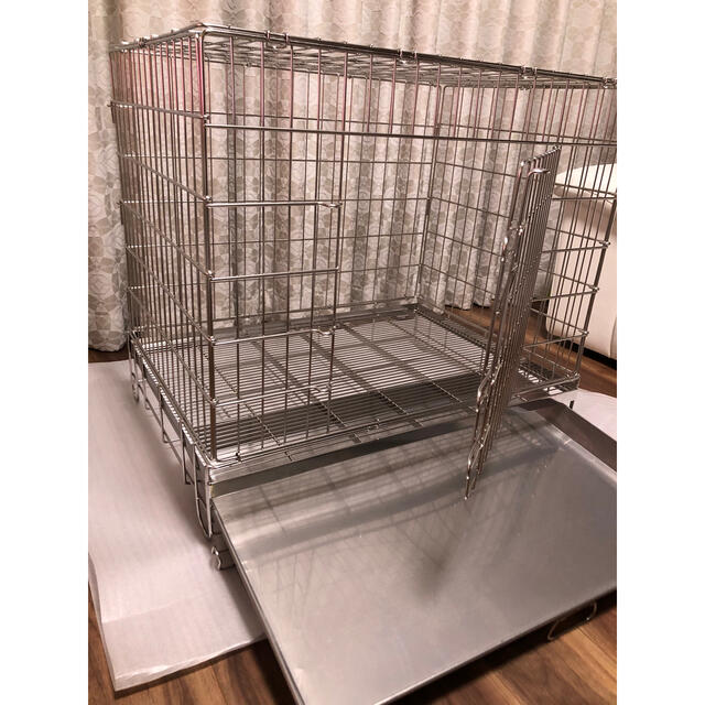 ペット用 ステンレス ケージ 犬、猫、ウサギ、小動物 ペット用 ステンレス ケージ 犬、猫、ウサギ、小動物