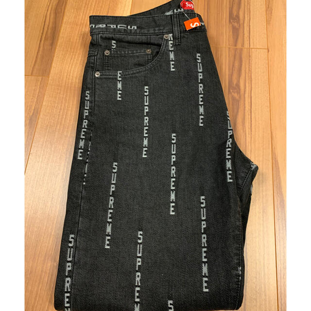 supreme Logo Stripe Jacquard Jean 32 デニム