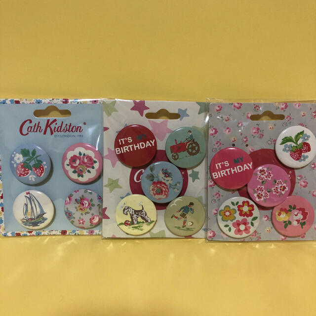 Cath Kidston(キャスキッドソン)のキャスキッドソン★缶バッヂ3個セット その他のその他(その他)の商品写真