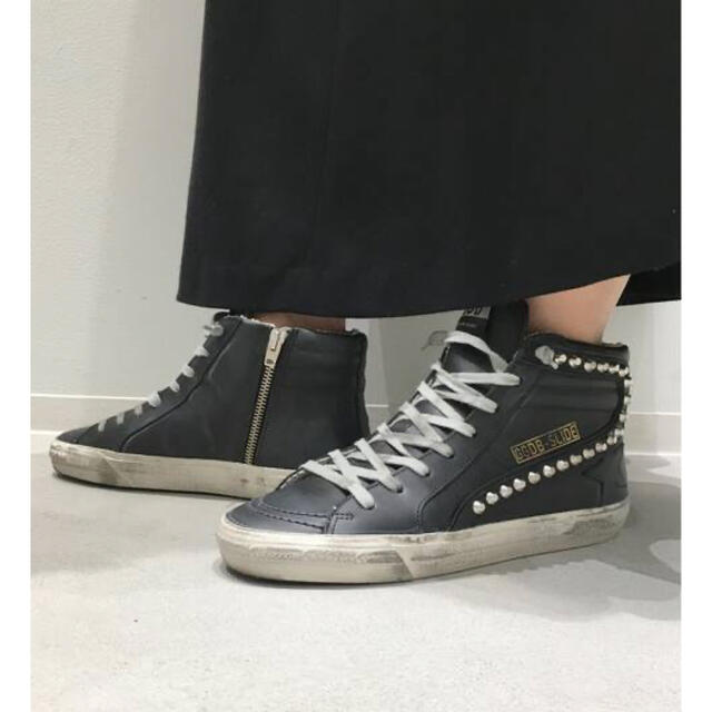 春のコレクション L'Appartement DEUXIEME SNEAKERS GOOSE/STUDS アパルトモン☆GOLDEN - CLASSE スニーカー