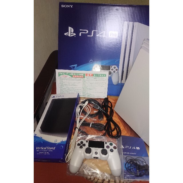 PlayStation4 - 延長保証あり 美品 PS4 Pro ホワイト 縦置きスタンド
