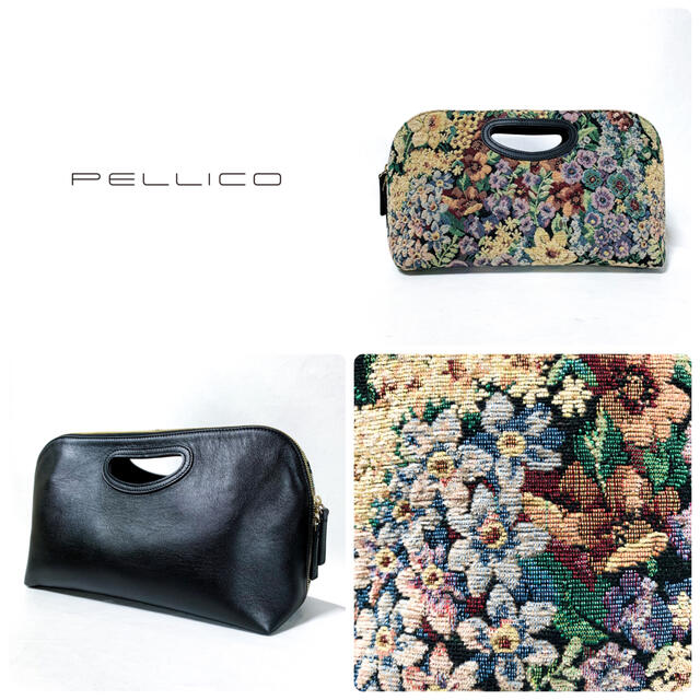 ■新品 2019AW 定4.6万 ペリーコ PELLICO バッグ ゴブランcm‬‪たて