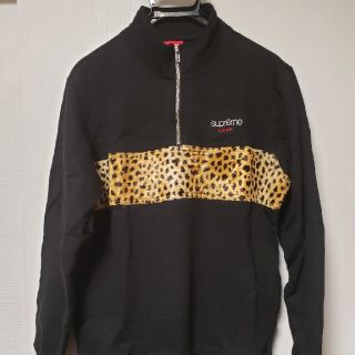 シュプリーム(Supreme)の18aw supreme leopard panel half zip M(スウェット)