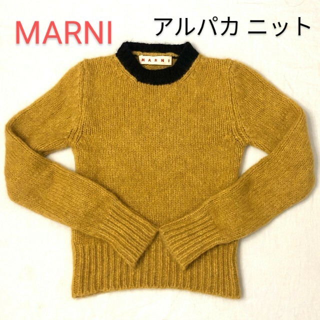 MARNI アルパカ ウール 厚手 ニット マスタード サイズ 42 マル二