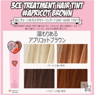 スリーシーイー(3ce)の3ce トリートメントヘアティント (カラーリング剤)