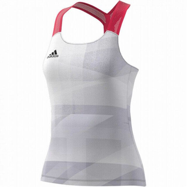 adidas(アディダス)のadidas アディダス テニスウェア タンクトップ ホワイト レディースM新品 スポーツ/アウトドアのテニス(ウェア)の商品写真