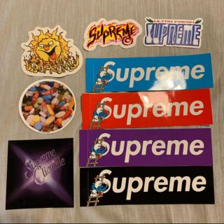 シュプリーム(Supreme)のSupreme ステッカー 4枚　Smurf box logo シュプリーム(ステッカー)