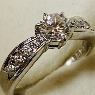 タサキ(TASAKI)の田崎真珠 鑑定書付 天然 ダイヤモンド リング 指輪 0.59ct PT900(リング(指輪))