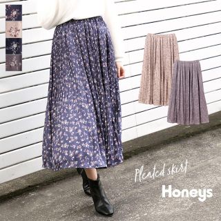 ハニーズ(HONEYS)のハニーズ　花柄プリーツスカート(ロングスカート)