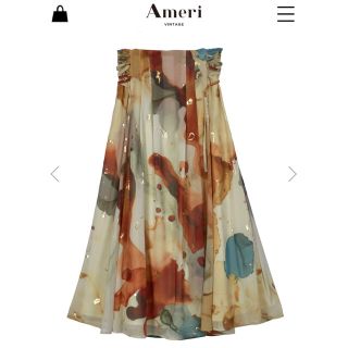 アメリヴィンテージ(Ameri VINTAGE)のUNDRESSED AMELIA INK ART SKIRT(ロングスカート)