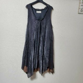 アンティカ(antiqua)の美品　シフォンフリルチュニックワンピース(ひざ丈ワンピース)