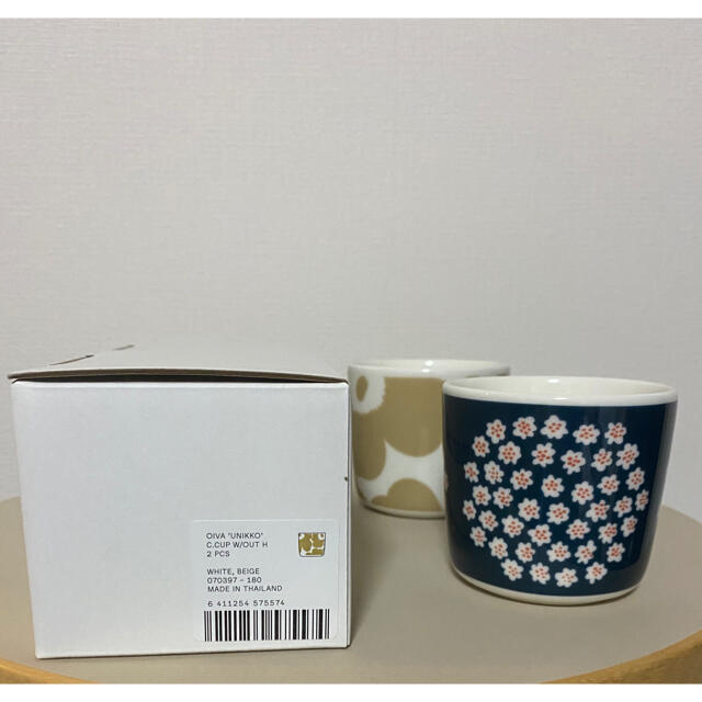 marimekko(マリメッコ)の【未使用】marimekko マリメッコ  ラテマグ  セット インテリア/住まい/日用品のキッチン/食器(食器)の商品写真