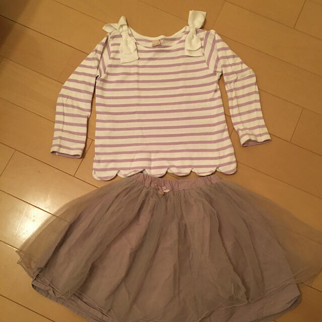 petit main(プティマイン)のチュールスカートとトップス キッズ/ベビー/マタニティのキッズ服女の子用(90cm~)(スカート)の商品写真