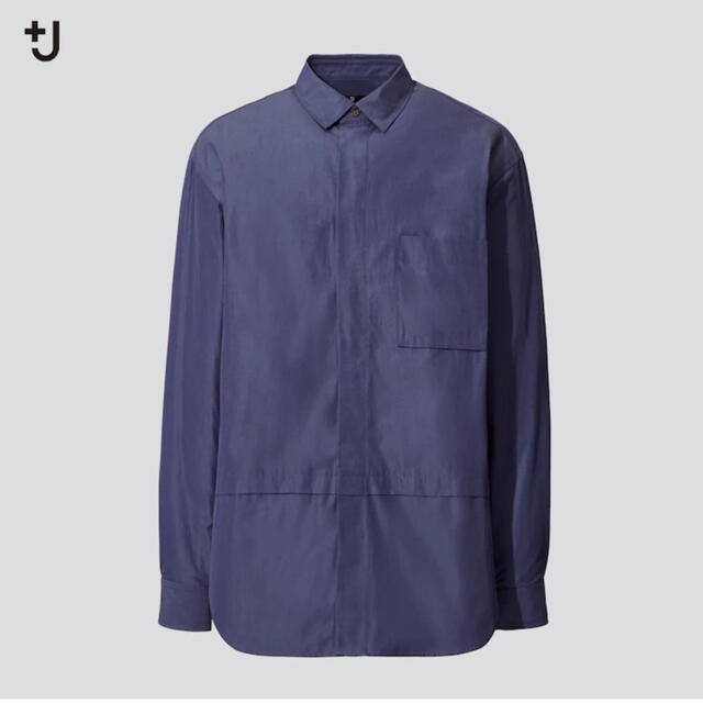 UNIQLO(ユニクロ)のプラスジェイ　オーバーサイズシャツ　ブルー メンズのトップス(シャツ)の商品写真