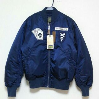 アルファインダストリーズ(ALPHA INDUSTRIES)のアルファ×ブライトリング コラボ MA-1 フライトジャケット【NEVY★M】(フライトジャケット)