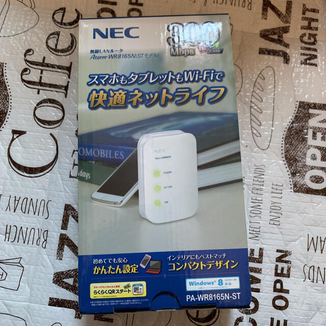 NEC(エヌイーシー)のNEC 無線LANルーター　NEC PA-WR8165N-ST スマホ/家電/カメラのPC/タブレット(PC周辺機器)の商品写真