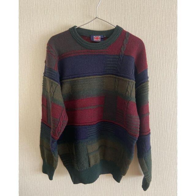 vintage knit 総柄 メンズのトップス(ニット/セーター)の商品写真