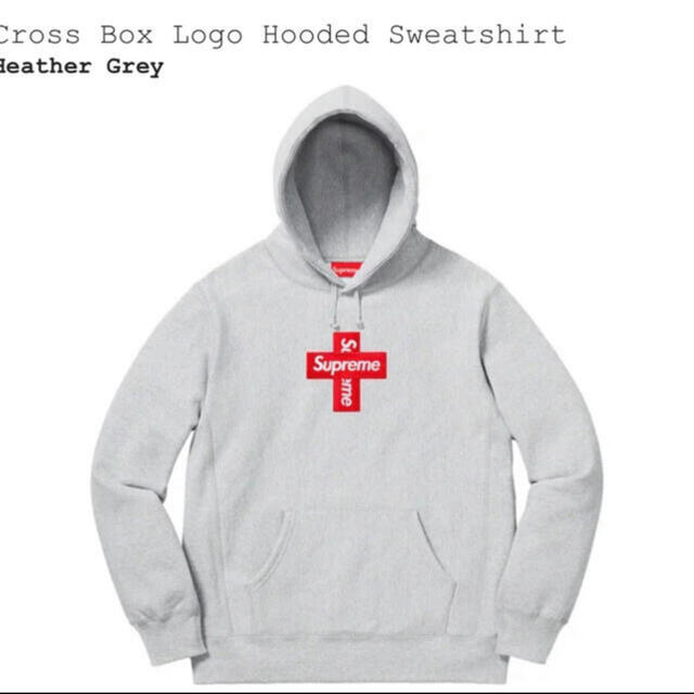 Supreme  cross box logo hoodedシュプリームLサイズ