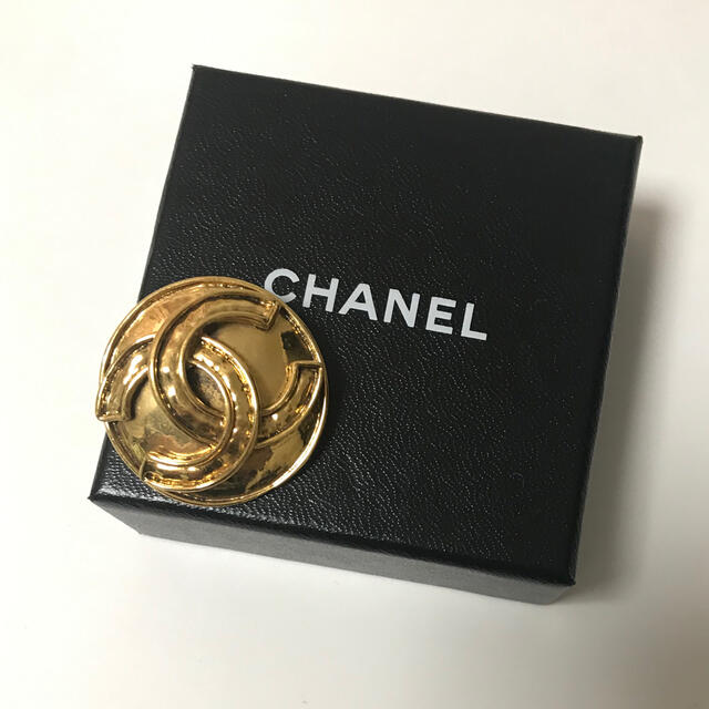 超美品　CHANEL ヴィンテージ ココマーク ブローチ ゴールド　シャネルレディース