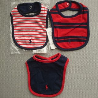 ポロラルフローレン(POLO RALPH LAUREN)のラルフローレン スタイ 3枚セット (2枚は新品) (ベビースタイ/よだれかけ)