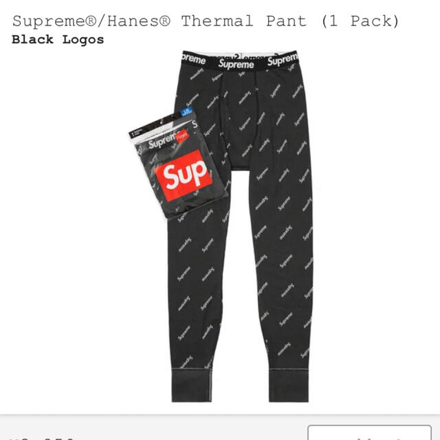 最安値《付属品完備》シュプリーム　thermal pants