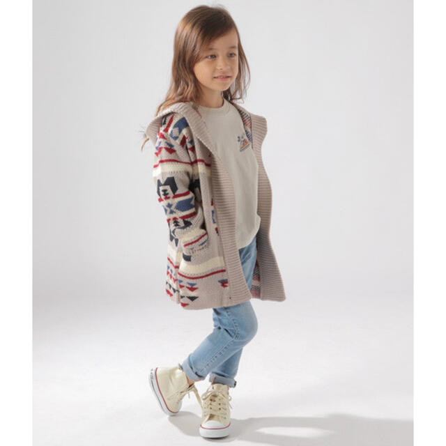 BAYFLOW(ベイフロー)のBAYFLOW フードカーディガン　kids 110 キッズ/ベビー/マタニティのキッズ服女の子用(90cm~)(カーディガン)の商品写真