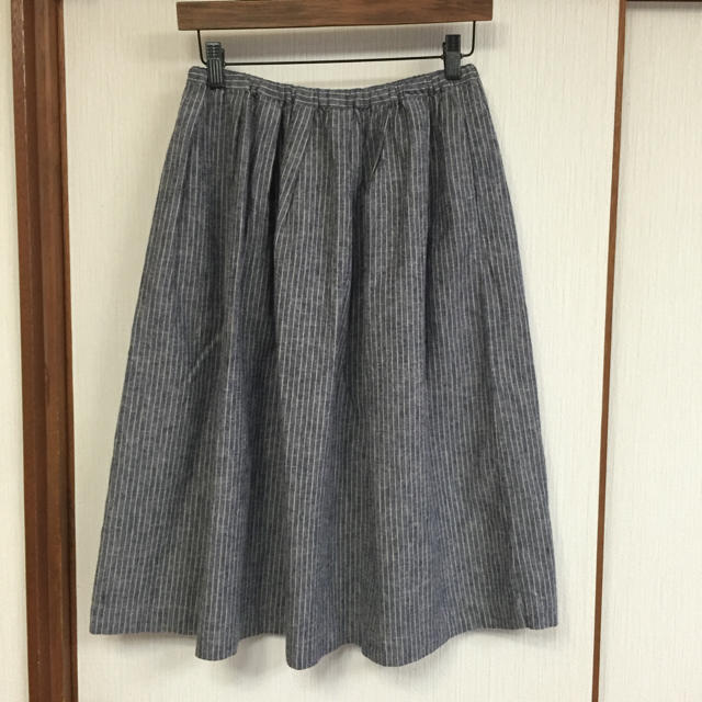 MUJI (無印良品)(ムジルシリョウヒン)の無印良品 リネン混スカート レディースのスカート(ひざ丈スカート)の商品写真