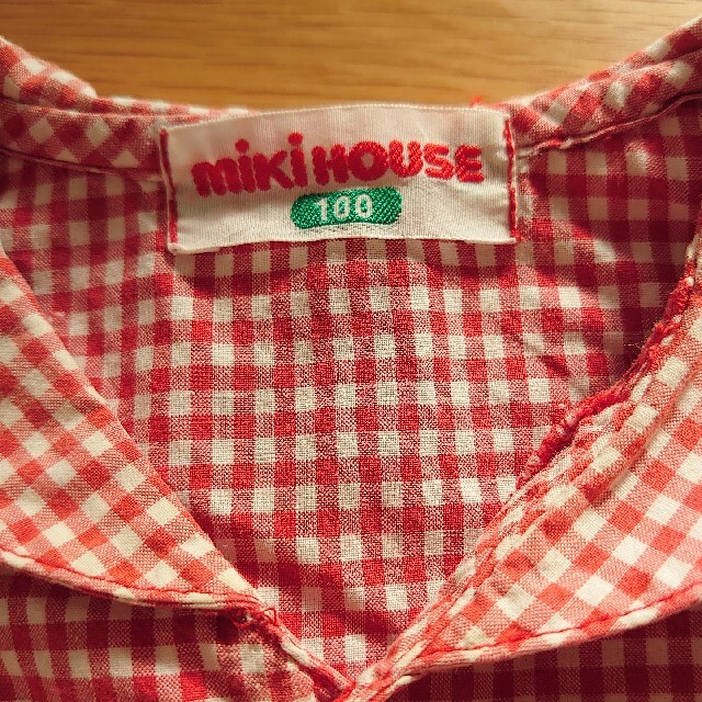 mikihouse(ミキハウス)のシャツ　赤チェック　mikihouse キッズ/ベビー/マタニティのキッズ服男の子用(90cm~)(ブラウス)の商品写真
