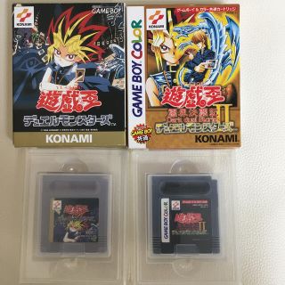 コナミ(KONAMI)のゲームボーイカラーソフト　遊戯王　デュエルモンスターズ　2個セット(携帯用ゲームソフト)