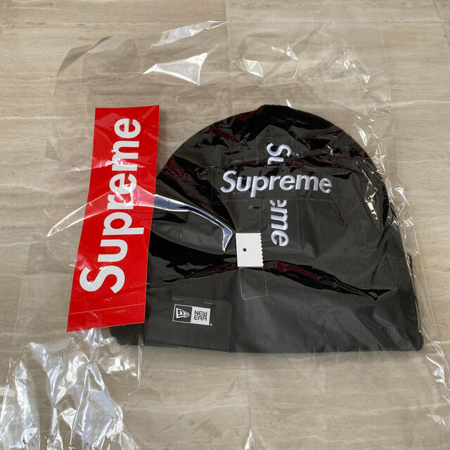 supreme ボックス ニットキャップ 黒　ビーニ シュプリーム