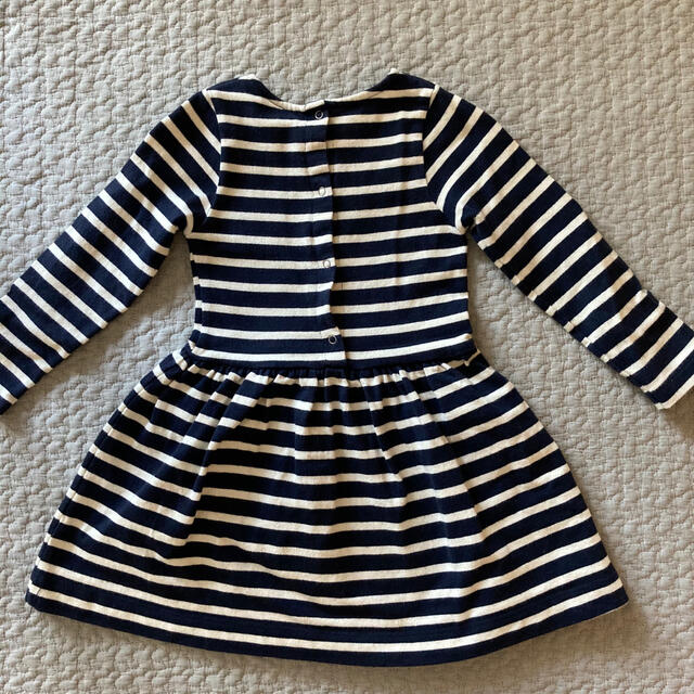 PETIT BATEAU(プチバトー)のプチバトー 4a ボーダーワンピース キッズ/ベビー/マタニティのキッズ服女の子用(90cm~)(ワンピース)の商品写真