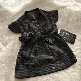 セシルマクビー(CECIL McBEE)の新品犬服セシルマクビー CECIL McBEE ツイードリボンワンピース(犬)