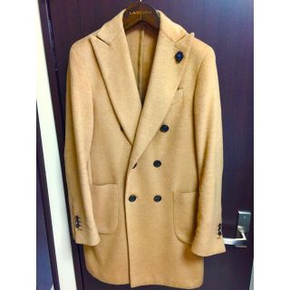 BEAMS - ラルディーニ LARDINI 本物キャメル100% ダブルチェスター