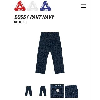 パレス(PALACE)の【送料込み】Palace BOSSY PANT NAVY 希少XL(ワークパンツ/カーゴパンツ)