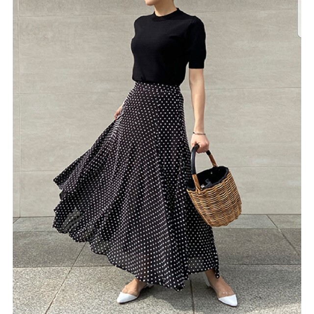 JENNE　ジェンヌ　ドットマーメイドスカート レディースのスカート(ロングスカート)の商品写真