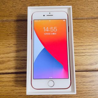 アップル(Apple)の【美品】値下　iPhone7 128GB RED SIMフリー　おまけ付き(スマートフォン本体)