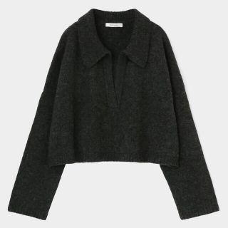 マウジー(moussy)のOPEN COLLAR WOOL SHORT ニット(ニット/セーター)