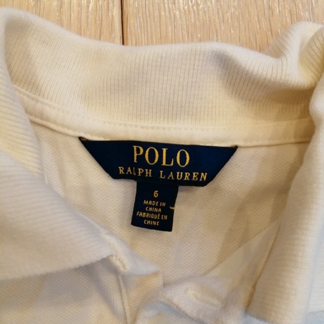 POLO RALPH LAUREN(ポロラルフローレン)のポロラルフローレン　女の子　ポロシャツ　白　6歳　120cm　 キッズ/ベビー/マタニティのキッズ服女の子用(90cm~)(Tシャツ/カットソー)の商品写真