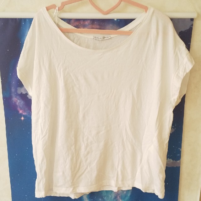 ZARA(ザラ)のZARA ゆったりTシャツ  ホワイト レディースのトップス(Tシャツ(半袖/袖なし))の商品写真