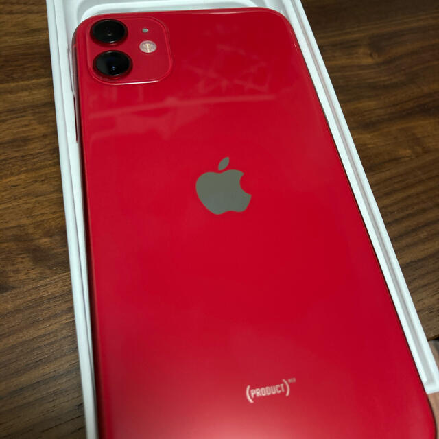 かわいい！ iPhone11 - Apple SIMフリー 128GB RED スマートフォン本体