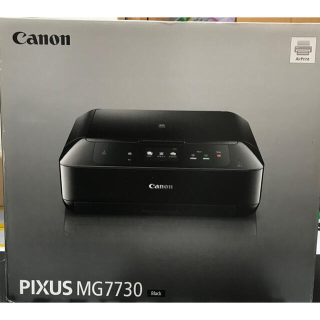 Canon(キヤノン)のCanon A4対応インクジェットプリンターPIXUS MG7730 ブラック インテリア/住まい/日用品のオフィス用品(オフィス用品一般)の商品写真