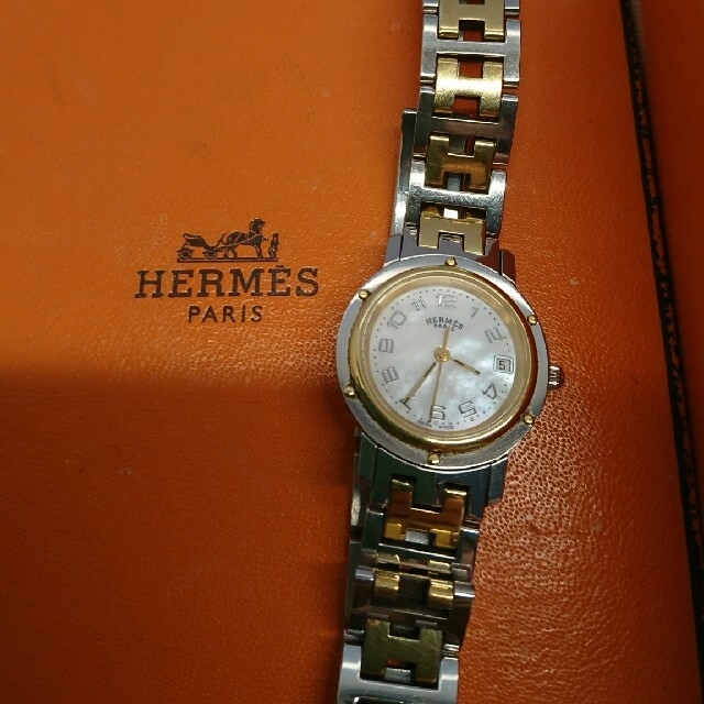 HERMES クリッパー ホワイトシェル CL4220