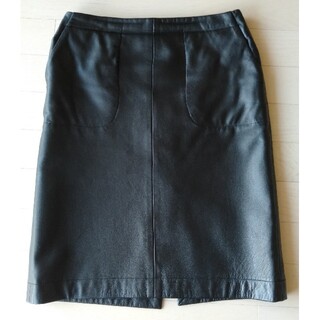 カルバンクライン(Calvin Klein)のカルバンクラインの本皮スカート(ひざ丈スカート)