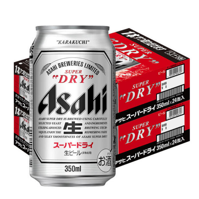 アサヒ(アサヒ)のアサヒスーパードライ 350ml24本　【2ケース】 食品/飲料/酒の酒(ビール)の商品写真