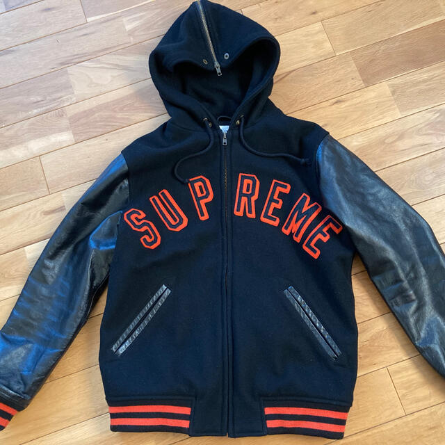 Supreme 12aw Hooded Varsity Jacket